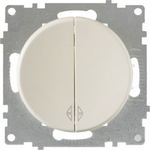 Переключатель без рамки OneKeyElectro Florence 2-кл. проходной бежевый картинка